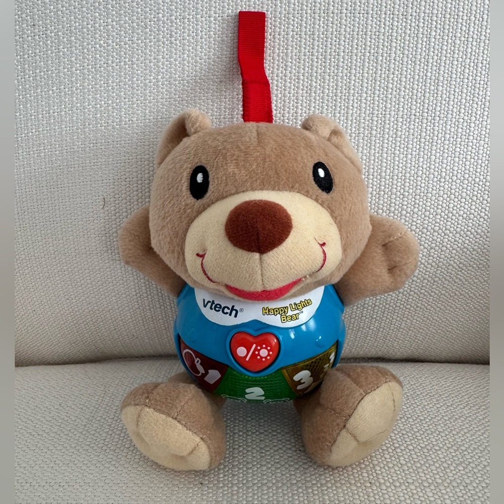 Vtech Happy Lights Bear Light Up Interactive Baby Toy-Tested Works